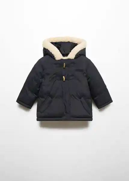 Abrigo Anorak Pedro Negro Talla 69 Niños Mango