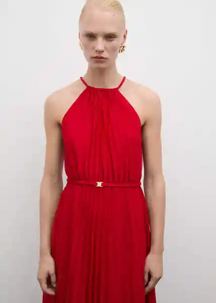 Vestido Nicel Rojo Talla XS Mujer Mango