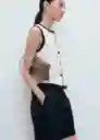 Chaleco Pipon Crudo Talla L Mujer Mango