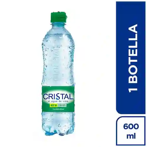 Agua Cristal con Gas 600 ml