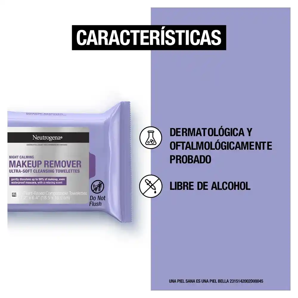 Neutrogena Toallitas Desmaquillantes Night Calming