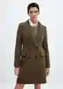 Abrigo Dali Khaki Talla 24 Mujer Mango