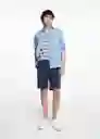 Bermuda Wang6 Navy Talla 21 Niño Mango