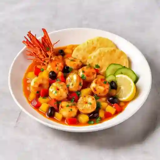 Langostinos con Vegetales