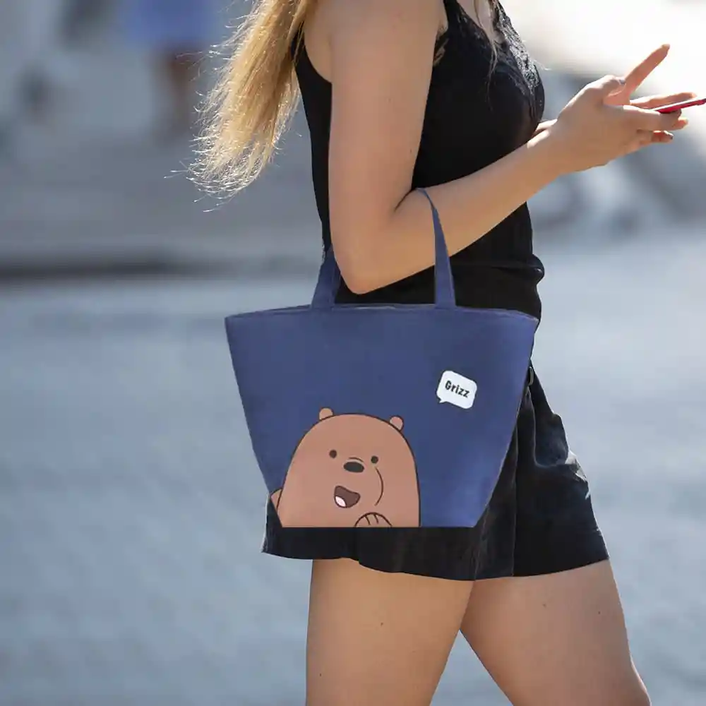 Miniso Lonchera Grizzly Azul we Bare Bears