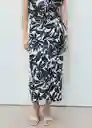 Falda Merci Crudo Talla M Mujer Mango