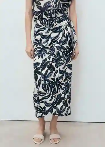 Falda Merci Crudo Talla M Mujer Mango