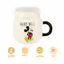 Taza Cerámica Tapa y Pitillo Mickey Mickey Mouse 410 mL Miniso