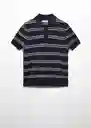 Camiseta Polo Raya Navy Talla S Hombre Mango