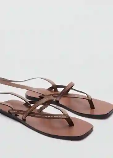 Sandalias Tiza Cuero Talla 37 Mujer Mango