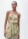 Enterizo Mono Stella Crudo Talla M Mujer Mango
