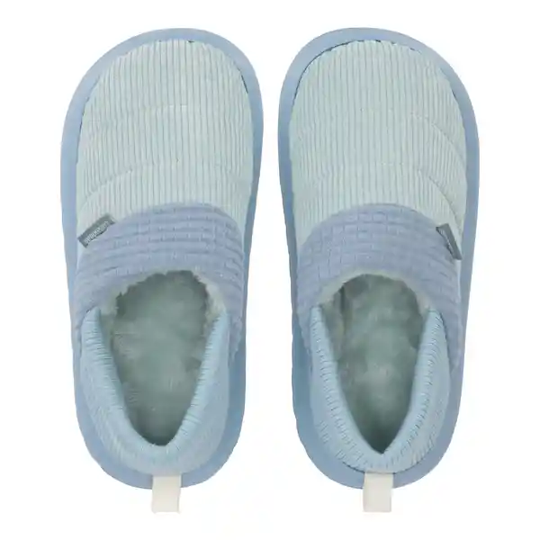 Pantuflas Con Talón Mujer Azul Talla 39 Casaideas