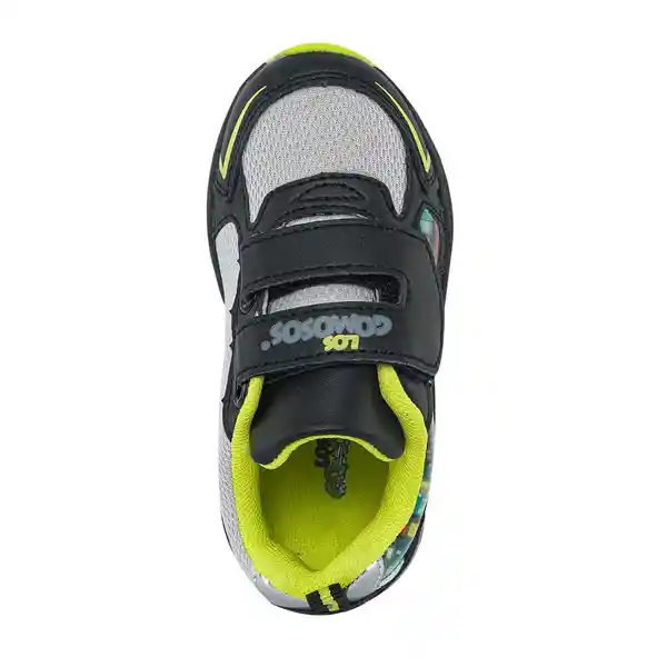 Los Gomosos Tenis Con Luces Tryvin Niño Negro Talla 24