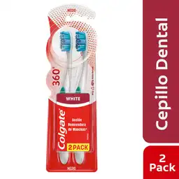 Cepillo de Dientes Medio Colgate 360° Luminous White x 2 Und