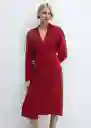 Vestido Maria Rojo Talla L Mujer Mango