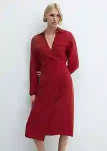 Vestido Maria Rojo Talla L Mujer Mango