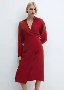 Vestido Maria Rojo Talla L Mujer Mango