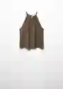 Top Matilda Khaki Talla S Mujer Mango