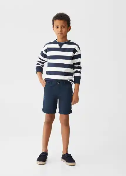 Bermuda Pico Navy Talla 08 Niños Mango