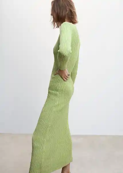 Vestido Zacaria Verde Talla L Mujer Mango