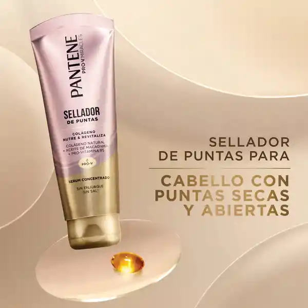 Sellador de Puntas Pantene Pro-V Miracles Colageno Nutre y Revitaliza Serum Concentrado 90 ml