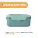 Contenedor Cuadrado Con 2 Compartimentos Verde 1100 mL Miniso