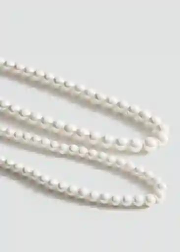 Collar Lea Blanco Talla 99 Mujer Mango