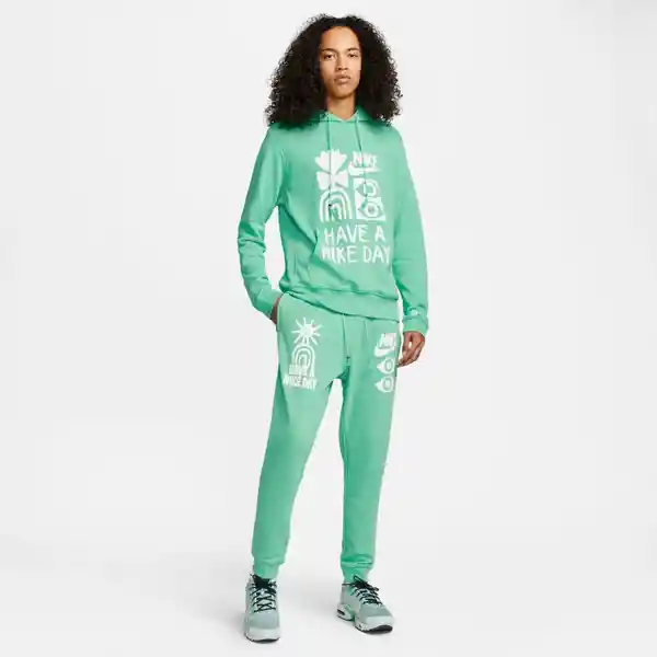 Nike Hoodie M Nsw Hbr-S Ft Po Verde Talla M Ref: DQ4171-369