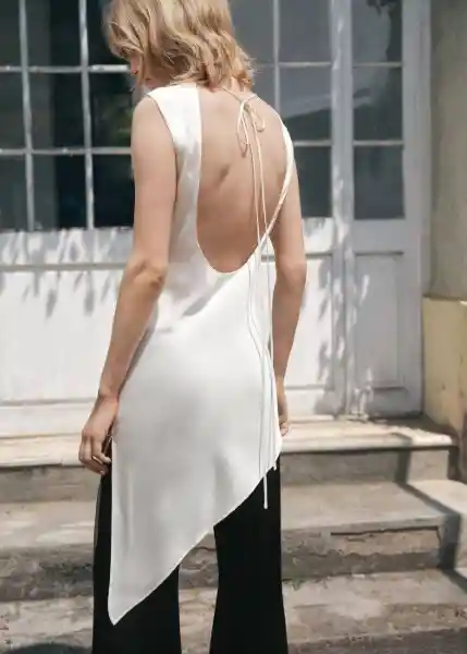 Top Harry Blanco Talla M Mujer Mango