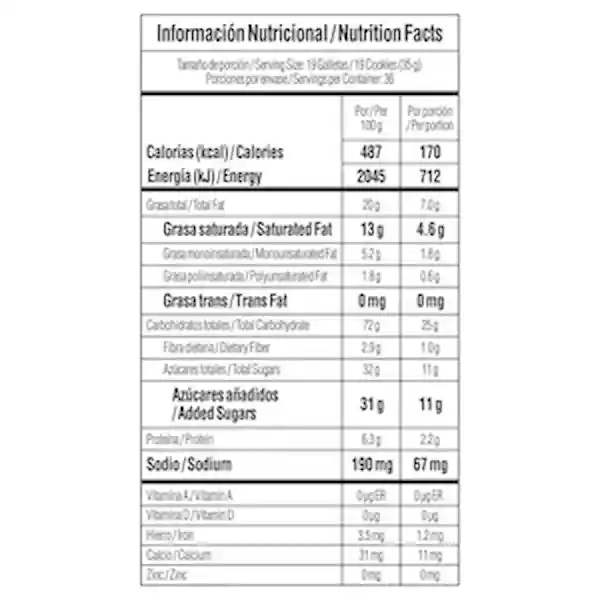 Noel Galletas Mini Chips