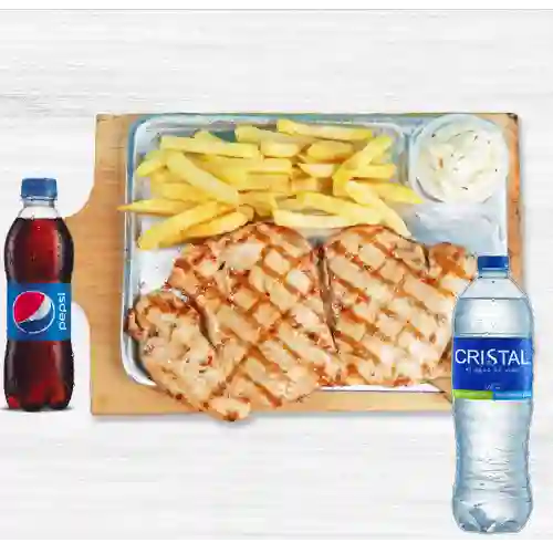 Combo Pechuga a la Plancha + Agua Cristal