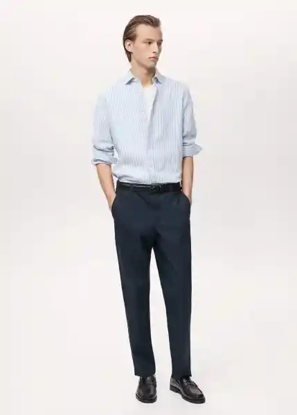 Pantalón Allen Navy Talla 40 Hombre Mango