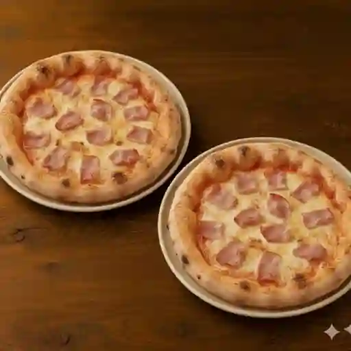 2 Pizza vivace jamon y queso + 2 bebidas