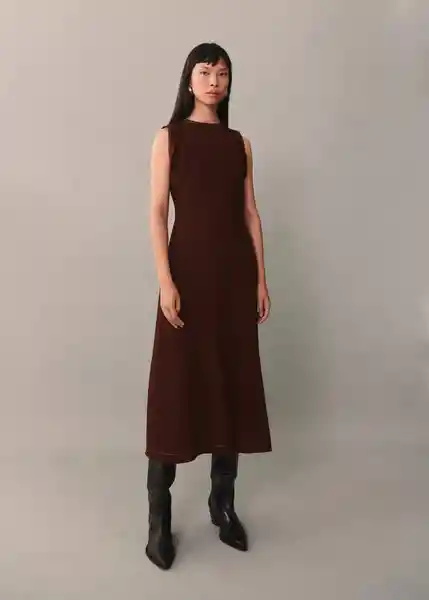 Vestido Rita Marron Talla M Mujer Mango