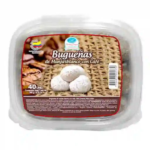 Bugueñitas De Manjar Blanco Con Cefé Dulces Del Valle X300 G