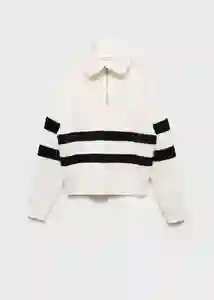 Saco Jersey Rizoneo Crudo Talla L Mujer Mango