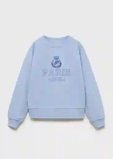 Buzo Sudadera Paris Celeste Talla 06 Niña Mango