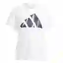 Adidas Camiseta Run it Bl Tee Para Mujer Blanco Talla S