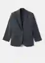 Blazer Americana Mila Gris Talla S Mujer Mango