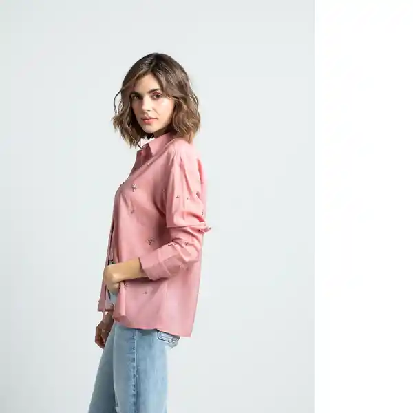 Camisa Mujer Rosa Cenizo Medio Talla S 512F045 Naf Naf