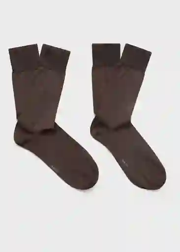 Pack Calcetines Scotbrow Marron Talla 42 Hombre Mango