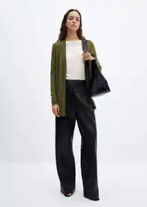 Buzo Cardigan Alma Khaki Talla 24 Mujer Mango