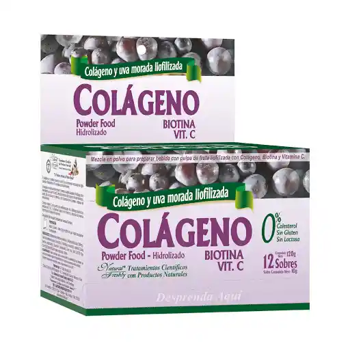 Natural Freshly Colágeno en Polvo + Biotina + Vitamina C