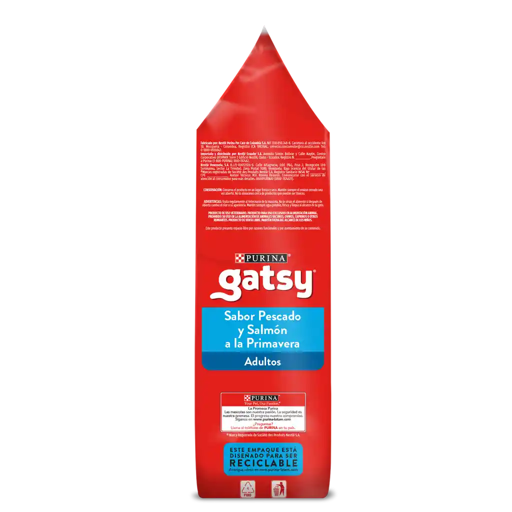 Comida para Gatos Purina Gatsy pescado y salmón 17kg