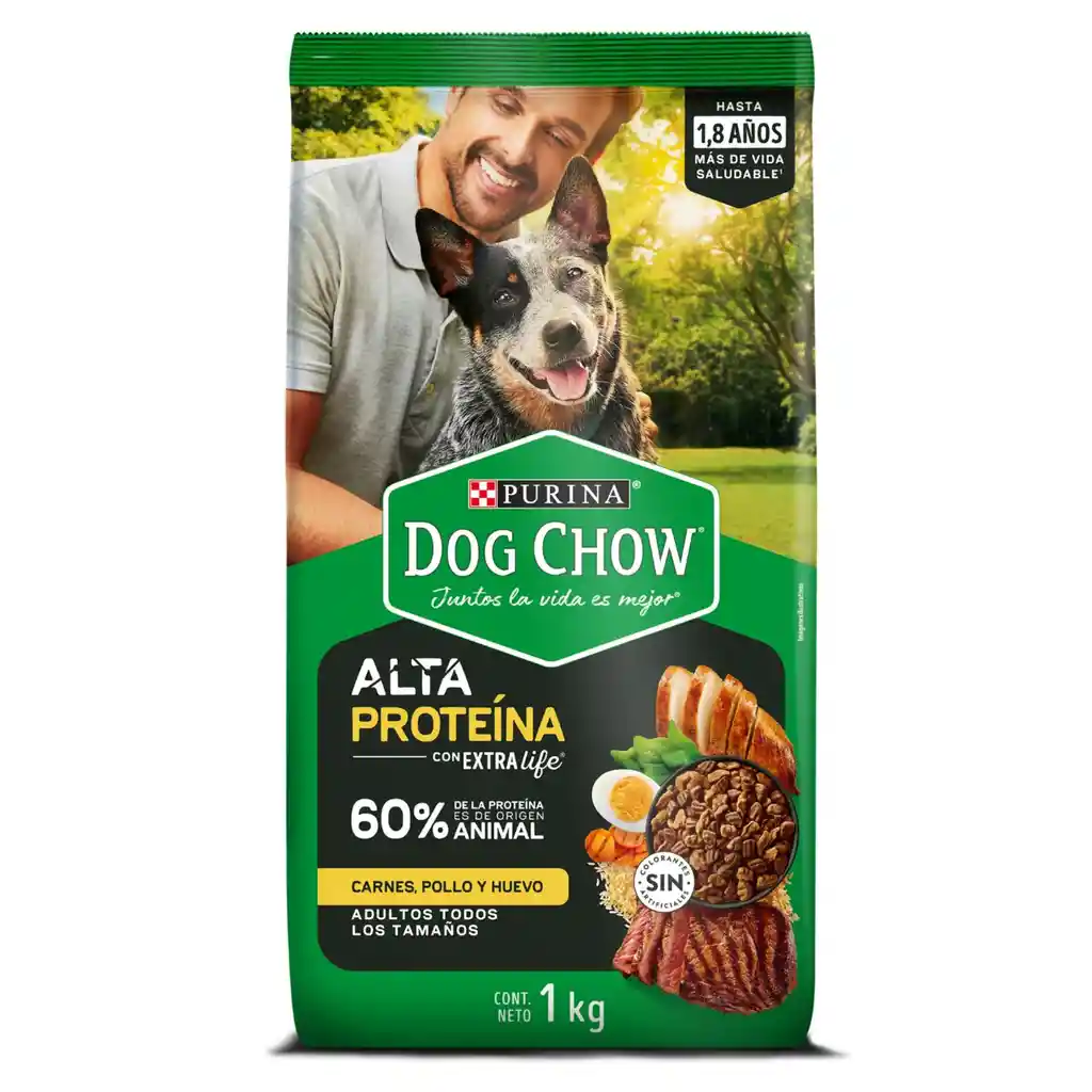 Comida para Perros Purina Dog Chow Alta Proteína x 1 kg