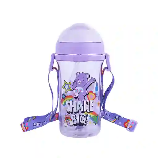 Vaso de Plástico Con Correa Para el Hombro Púrpura 400 mL Miniso
