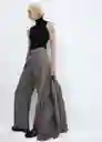 Pantalón Aros Gris Talla 38 Mujer Mango