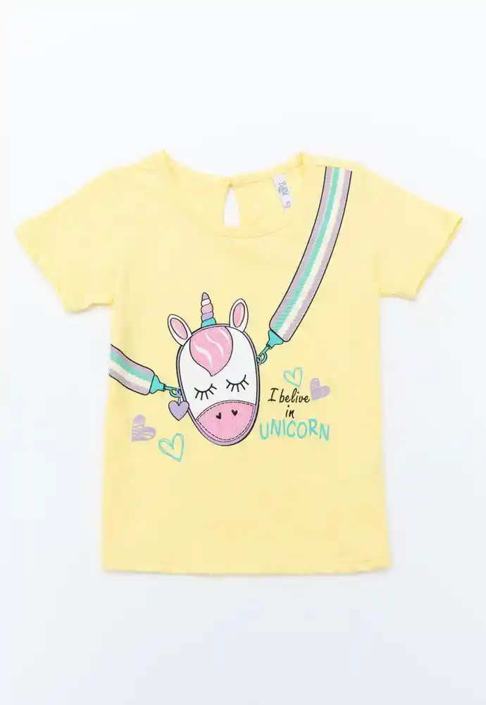 Camiseta Manga Corta 4t-amarillo