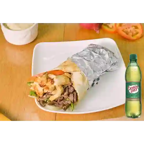 Combo Shawarma Mixto + Canada Dry Ginger Ale 400 ml