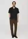 Polo Bonheur Negro Talla XS Hombre Mango